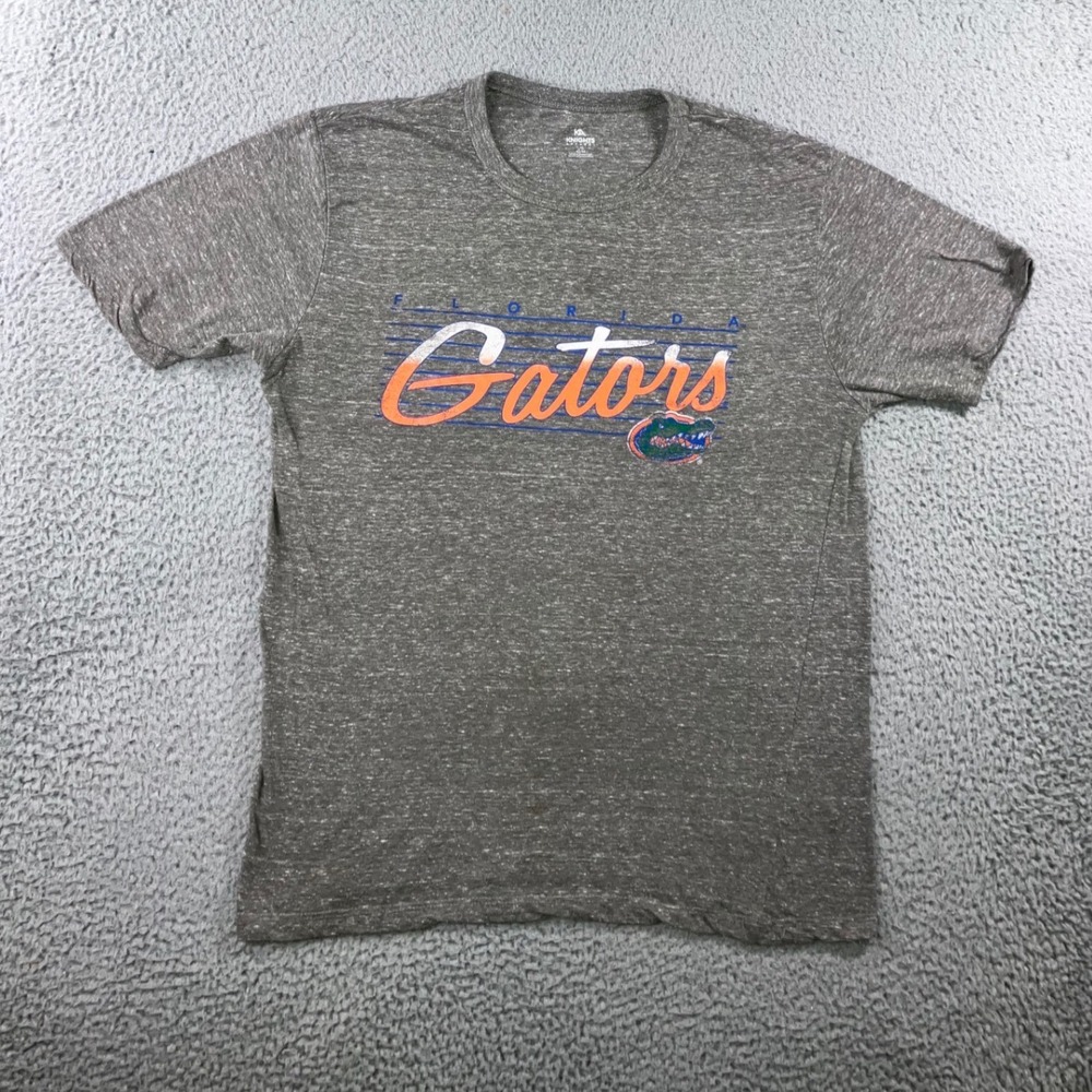 Florida Gators T-Shirt Men L Grey Heather Graphic Tee NCAA S/S Sporty‎ College